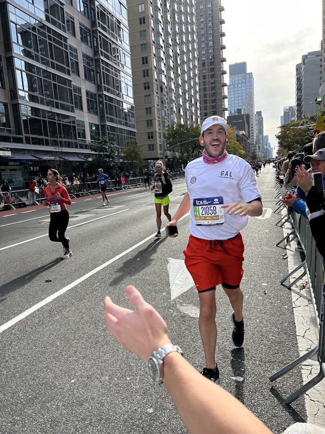 Me running the NYC marathon.